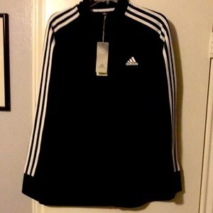Women’s Navy Original Adidas track front zip jacket with front zipper